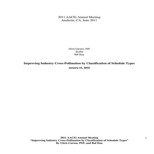 Types Of Industry Scheduling