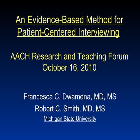 Patient centred care | PPTX