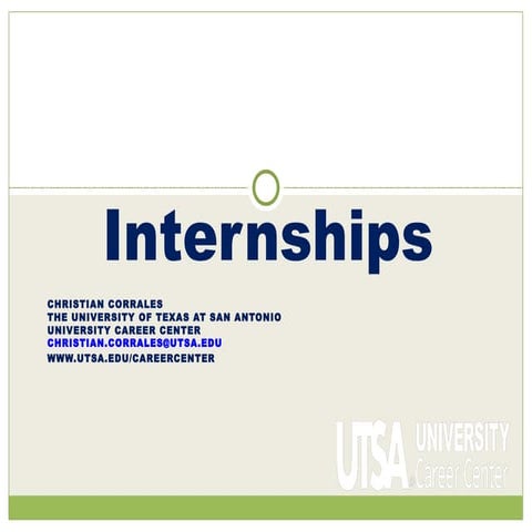 UTSA AAC 2011 internship presentation