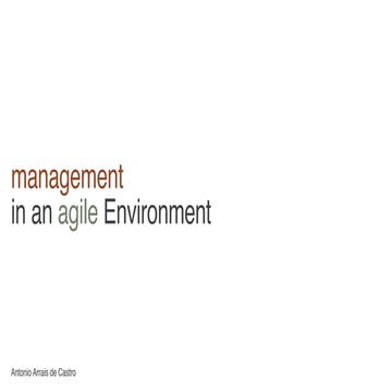 Management in an Agile Environment | AgilePT 2017