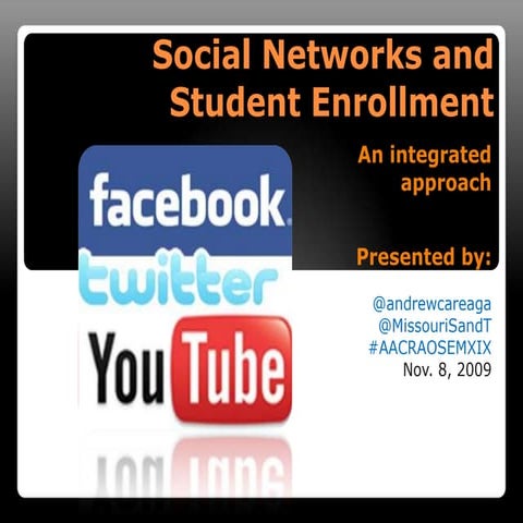 Social Networks and Student Enrollment