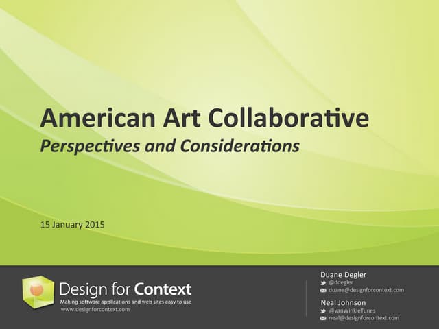 AAC Linked Data Planning: Perspectives and Considerations