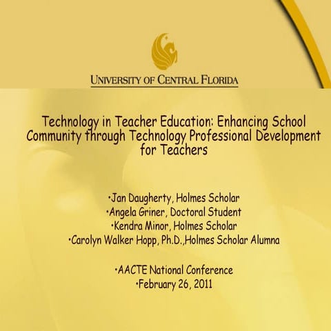 Enhancing School Community through Technology Professional Development for Te...