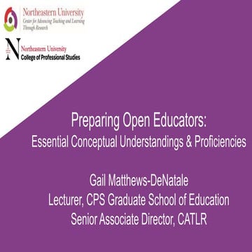 Preparing Open Educators