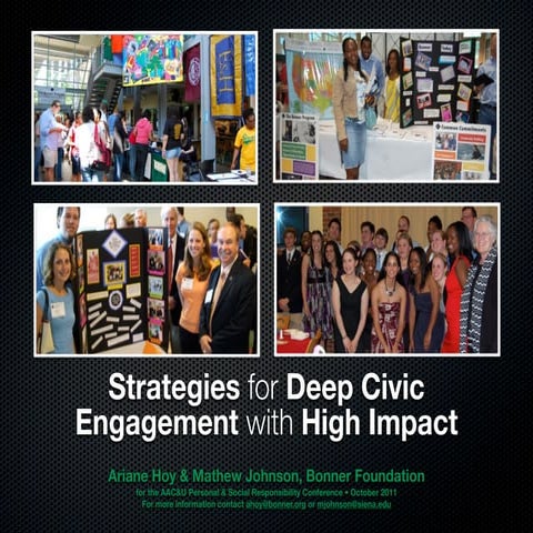 Strategies for Deep Civic Engagement with High Impact (Bonner at AAC&U ...