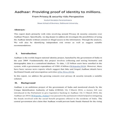 Aadhaar: Providing proof of identity to millions