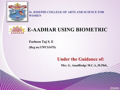 E-AADHAR USING BIOMETRIC