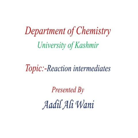 Reaction Intermediates
