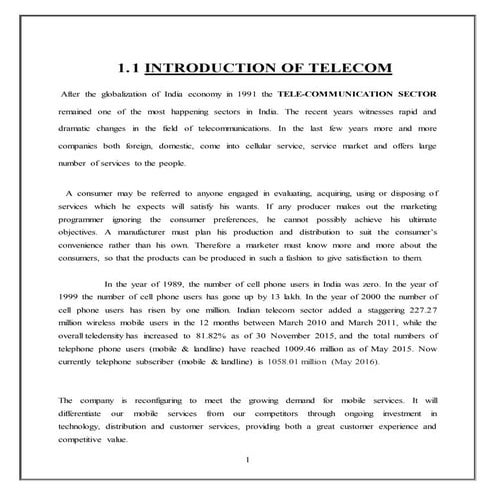 Impact of reliance jio on telecom sector