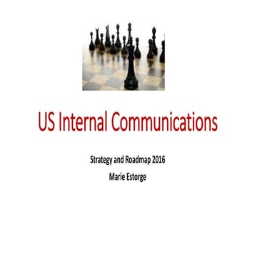 US Internal 2016 Communications Strategy and Roadmap - Estorge