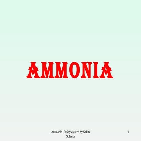 Ammonia Safety created by Salim Solanki