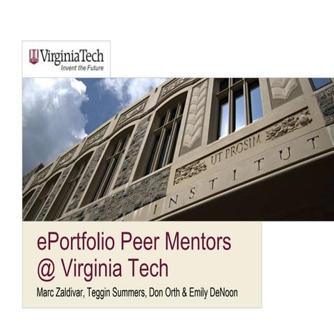 ePortfolio eMentors @ Virginia Tech