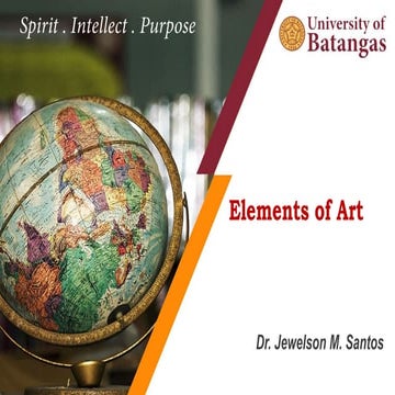 The elements of art are the visual tools artists