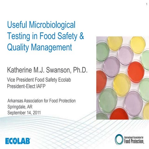 Useful Microbiological Testing in Food Safety and Quality Management | PPT