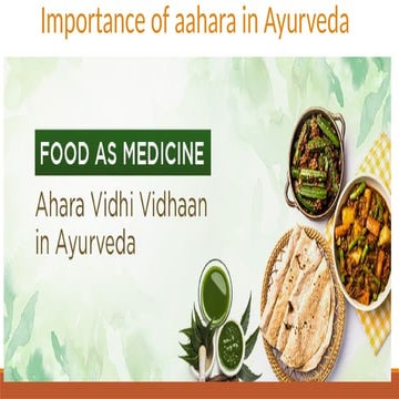 aahara and aushadha in ayurveda in the ro