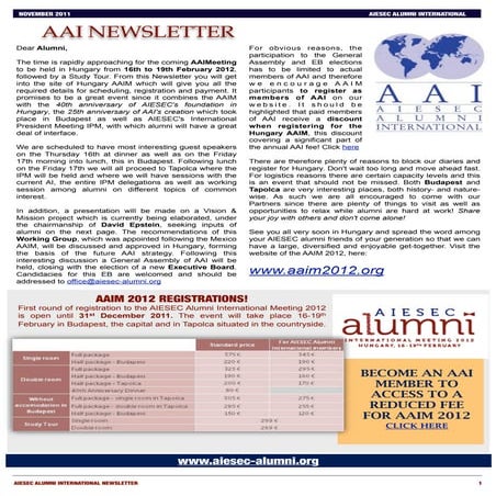 AAI Newsletter November 2011