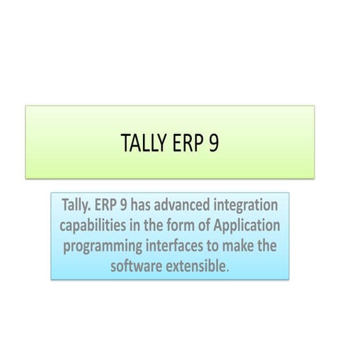 Tally erp9