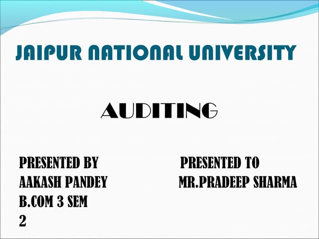 Aakash auditing