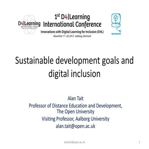 Sustainable development goals and digital inclusion for learning | PPTX