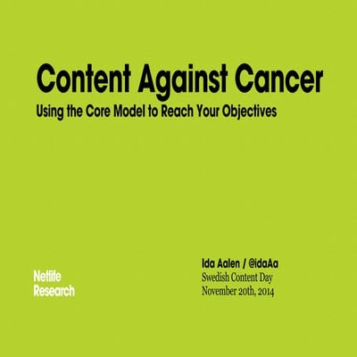 Swedish Content Day: Content Against Cancer