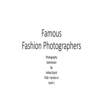 10 famous fashion photographers