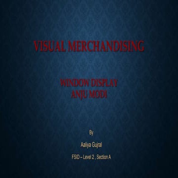 Anju Modi visual Merchandising