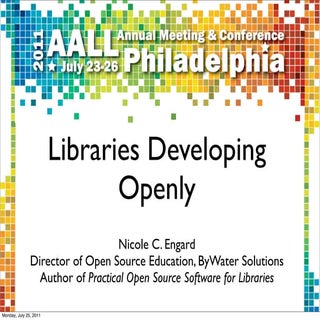 Libraries Developing Openly