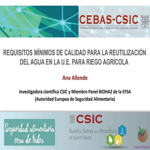 Calidad del agua. Ana Allende