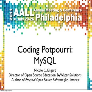 Coding Potpourri: MySQL