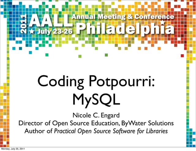 Coding Potpourri: MySQL