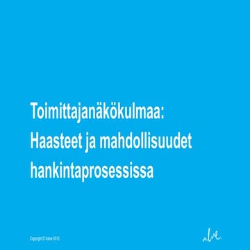 Tarjouspyyntö digitoimiston näkökulmasta