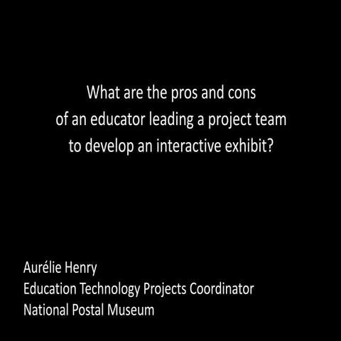 New Media, Technology, and Museums: Who’s in Charge? - Aurelie Henry