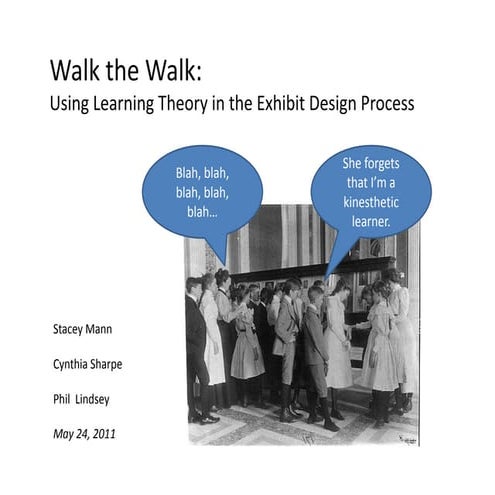 Walk the Walk: Using Learning Theory in the Exhibit Design Process (AAM 2011)