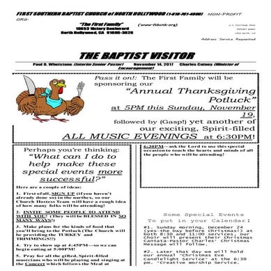  Nov 15, 2017  Baptist Visitor front