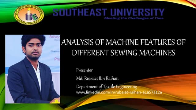 Analysis of machine features of different sewing machines
