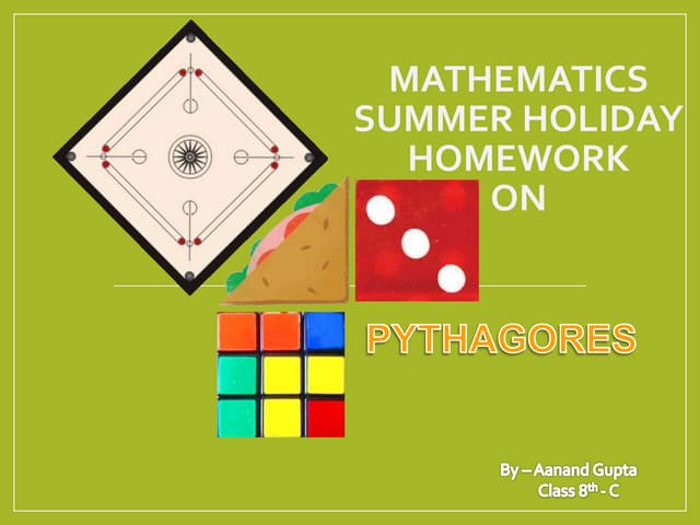 Mathematics Summer Holiday on PYTHAGORES