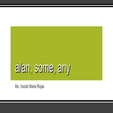 ESL - A, An, some, any