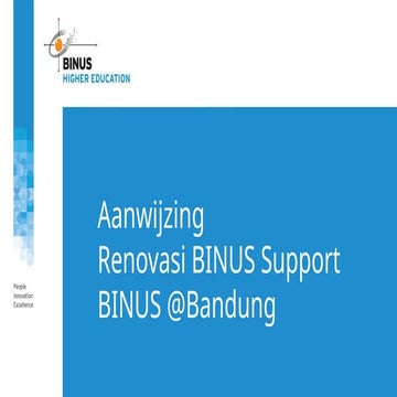 Comprehensive Tender Guidelines for BINUS Bandung Renovation Project | PPTX