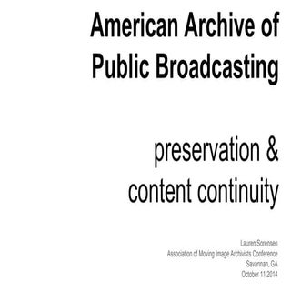 American Archive of Public Broadcas...