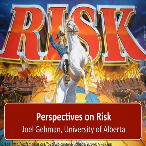Perspectives on Risk, AAPG-CSPG Conference Presentation