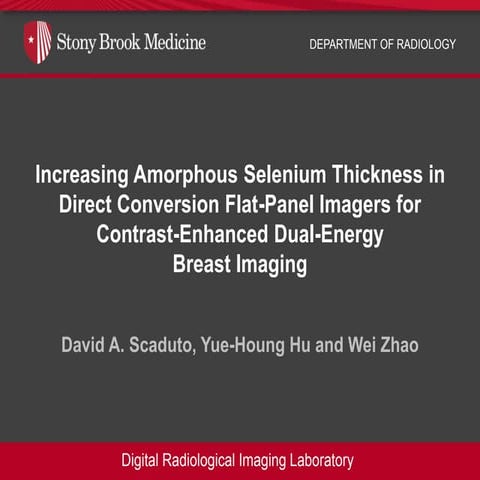 Increasing Amorphous Selenium Thickness in Direct Conversion Flat-Panel ...