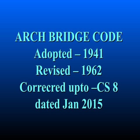 Design of arch bridges | PDF