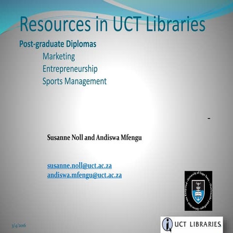Resources in uct libr post-graduatediplomas_2016
