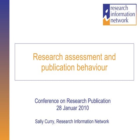 Aarhus Research Assessment And Publication Behaviour
