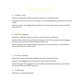 Aarons4 word of the day