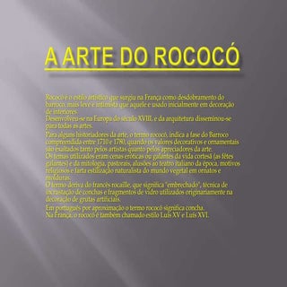 A arte do rococó