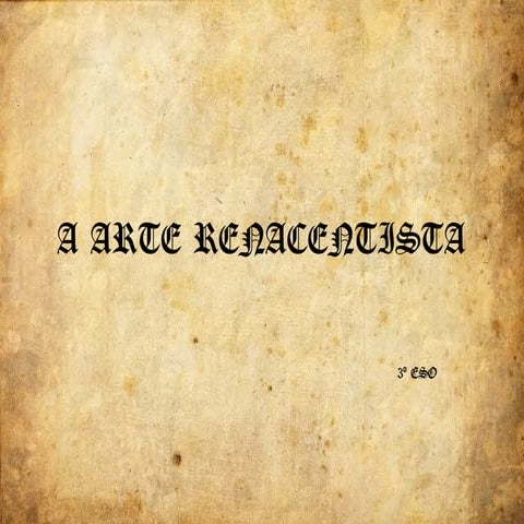 A Arte Renacentista