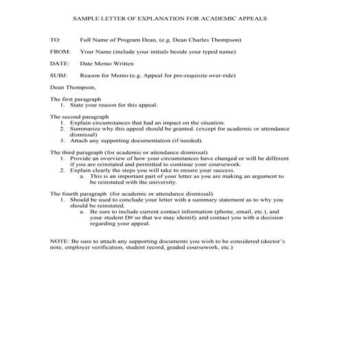 Aa sample letterofexplanation