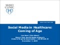 Social Media In Healthcare: Coming of Age