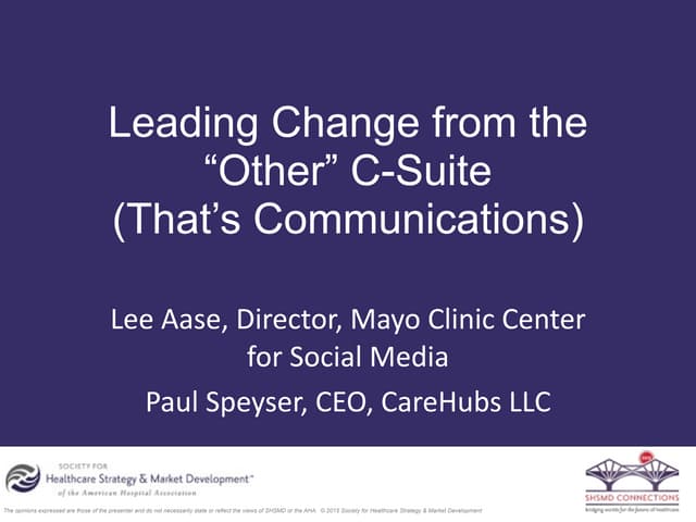 Leading Change from the "Other" C-Suite